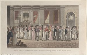 Quae Genus Comprometido, com uma Festa Dançante Descontrolada, à Sentinela, desde ..., 1º de novembro de 1821. de Thomas Rowlandson