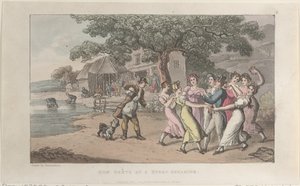 Quae Genus at a Sheep-shearing, de The History of Johnny Quae Genus, The Li..., 1 de fevereiro de 1822. de Thomas Rowlandson