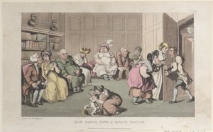 Quae Genus com um Quack Doctor, de The History of Johnny Quae Genus, The Lit..., 1 de outubro de 1821. de Thomas Rowlandson