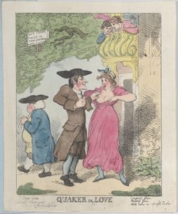 Quaker apaixonado, 1815 ., 1815 . de Thomas Rowlandson