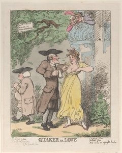 Quaker apaixonado, 1815 ., 1815 . de Thomas Rowlandson