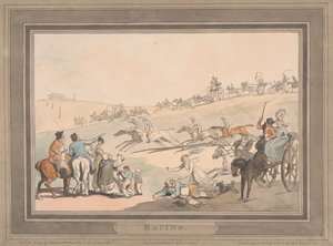 Corrida [conjunto de seis]: 1. Corrida de Thomas Rowlandson