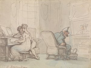 Reflexões, ou a aula de música de Thomas Rowlandson