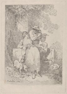 Descanse do trabalho em dias ensolarados, 1784-87., 1784-87. de Thomas Rowlandson