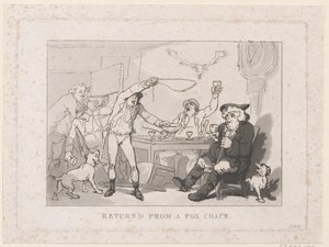 De volta de uma caçada à raposa de Thomas Rowlandson