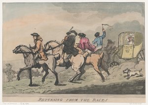 Retornando das corridas, 1º de dezembro de 1791., 1º de dezembro de 1791. de Thomas Rowlandson