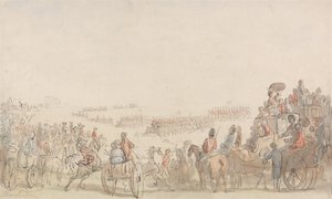 Relato sobre os Voluntários da Cavalaria Ligeira em Wimbledon Common de Thomas Rowlandson