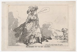 Reynard em seus turnos, 23 de abril de 1784., 23 de abril de 1784. de Thomas Rowlandson