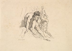 Deus do rio com criança, 1784-88. de Thomas Rowlandson