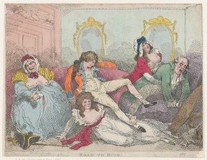 Road to Ruin, 1785., 1785. de Thomas Rowlandson