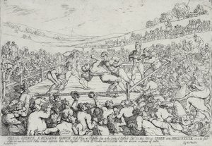 Desporto Rural - Uma partida de moagem, 28 de Setembro de Thomas Rowlandson