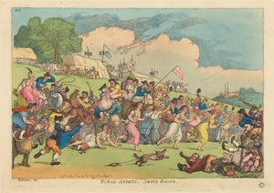 Desportos rurais. Corridas de Smock de Thomas Rowlandson