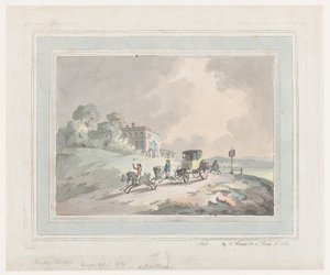 Esboço Rústico, ou A Post Chaise Travelling, 1785-99., 1785-99. de Thomas Rowlandson