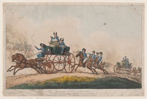Artilharia Voadora de Sadler de Thomas Rowlandson