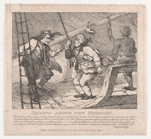 Navegando entre as belezas pitorescas das Hébridas de Boswell, Parte II, Ju..., 10 de junho de 1786. de Thomas Rowlandson