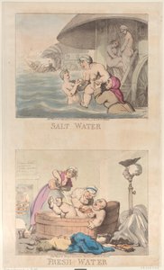 Água salgada e água doce, 25 de março de 1800., 25 de março de 1800. de Thomas Rowlandson