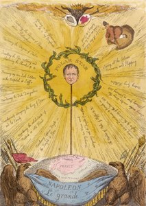 Desenho animado político satírico de Napoleão de Thomas Rowlandson