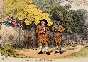 Cena em uma farsa chamada Quaker de Thomas Rowlandson