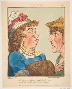 Scorn Le Brun Travested, ou Caricaturas das Paixões, 21 de janeiro de 1800. de Thomas Rowlandson