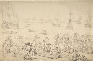 Porto marítimo de Thomas Rowlandson