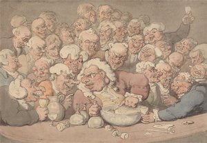 Servir ponche de Thomas Rowlandson