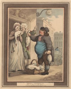 Conjunto de oito (2): Cries de Londres de Thomas Rowlandson