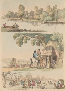 Conjunto de dezasseis: Esboços de Números e Paisagens de Thomas Rowlandson