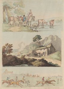 Conjunto de dezasseis: Esboços de Números e Paisagens de Thomas Rowlandson