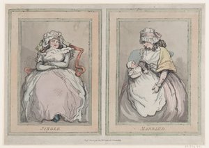 Solteiro e casado, 1 de dezembro de 1791., 1 de dezembro de 1791. de Thomas Rowlandson