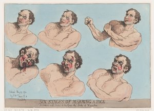 Seis estágios de estragar um rosto, 29 de maio de 1792., 29 de maio de 1792. de Thomas Rowlandson