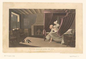 Quarto com ratos a comerem a peruca do Doutor Syntax de Thomas Rowlandson