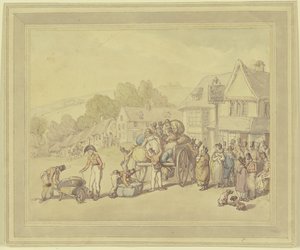 Soldados numa taberna de Thomas Rowlandson