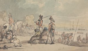 Soldados a embarcar de Thomas Rowlandson