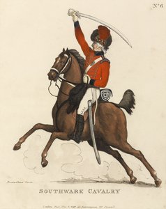 Cavalaria de Southwark, c.1799 (aquatinta colorida) de Thomas Rowlandson