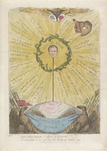 Caricatura com Napoleão como a Estrela Polar, 1813 de Thomas Rowlandson