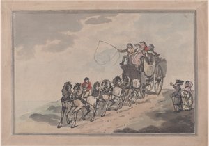 Stage Coach and Six, 1786-93., 1786-93. de Thomas Rowlandson