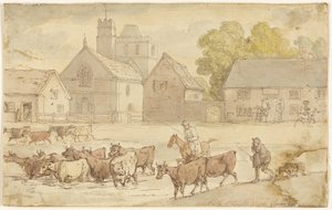 Igreja de Stanley St. Leonard, Gloucestershire de Thomas Rowlandson