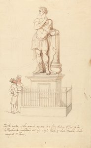 Estátua de Jorge II, em Greenwich de Thomas Rowlandson