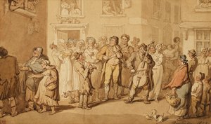 Músicos de rua, 1823 de Thomas Rowlandson