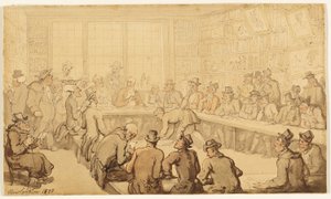 Estudo para Dr. Syntax em um Leilão de Livros de Thomas Rowlandson