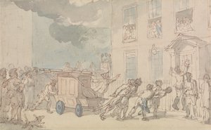 A Chegada do Motor de Bombeiros de Thomas Rowlandson