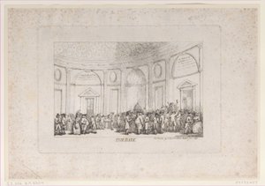 The Bank, janeiro de 1792 reeditado., janeiro de 1792 reeditado. de Thomas Rowlandson