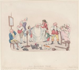A Barbearia, 20 de março de 1803., 20 de março de 1803. de Thomas Rowlandson