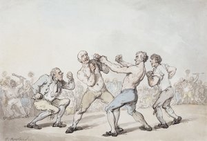 A luta de boxe, de Thomas Rowlandson