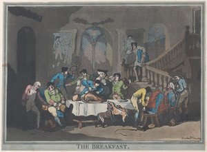 O Café da Manhã, 1º de fevereiro de 1789., 1º de fevereiro de 1789. de Thomas Rowlandson
