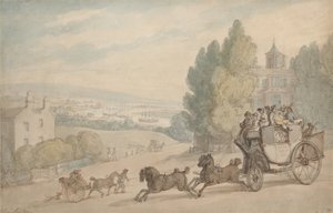 A diligência de Canterbury para Dover a passar pelo Castelo de Vanbrugh