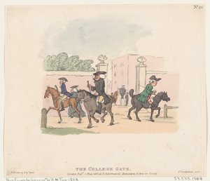The College Gate, 1 de Maio de 1803., 1 de Maio de 1803. de Thomas Rowlandson