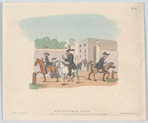 The College Gate, 1º de maio de 1803., 1º de maio de 1803. de Thomas Rowlandson