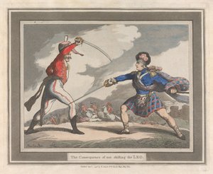 A consequência de não mudar a perna de posição de Thomas Rowlandson