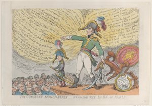 The Corsican Munchausen - Humming the Lads of Paris, 4 de dezembro de 1813., 4 de dezembro de 1813. de Thomas Rowlandson